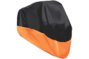 Luyao Motorcycle Cover for Harley Road Glide Ultra FLTRU FLTR Touring 116" XXXL 210D Orange