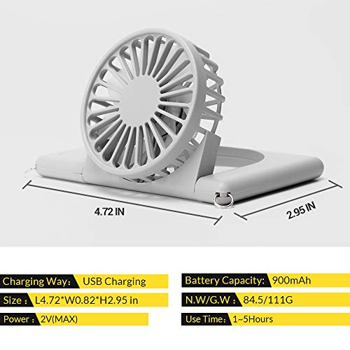 Neck Fan, LETOUR Handheld Fan Mini Fan Portable USB Personal Fan 3 Speeds 90° Rotating Adjustable USB Fan for Kids Women Men Indoor Outdoor Travel with Lanyard