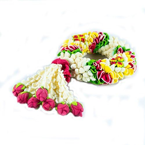 Happylife BIG SIZE THAI CRAFTS HANDMADE SOAP MAKING GARLAND LEI JASMINE FLOWER WORSHIP MODEL BF 1801..
