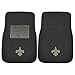 FANMATS 10349 NFL New Orleans Saints 2-Piece Embroidered Car Mat , 17