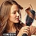 Hot Air Brush, One Step Hair Dryer 3-in-1 Salon Negative Ion Hair Straightener & Curly Hair Comb +Extra Gift Clip Hair Straightener Curler Brush for All Hairstyle