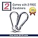 Hammock Straps (Set of 2) Abertin Hammock Hanging Tree Straps - 100% No Stretch, Heavy Duty, Extra Long(20 feet total), Lightweight, Portable Suspension System | with 2 Carabiners