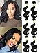 Golden Rule 8A Brazilian Human Virgin Hair Body Wave 6 Bundles Human Hair Weft (10 10 10 10 10 10) 100% Unprocessed Human Hair Bundles Extensions 50g/pcs Dark Black
