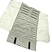 UnionPlus Velvet Travel Jewelry Roll Bag Organizer for Necklaces Bracelets Earrings Rings, Black and Grey