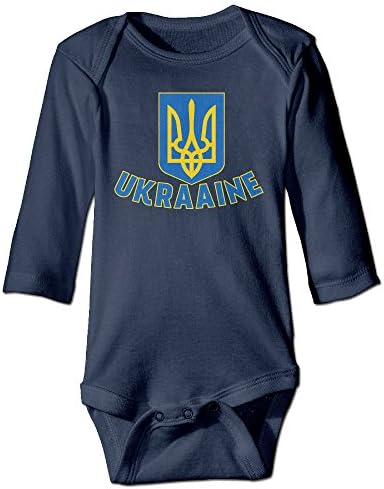 Ukraine Coat Of Arms Baby Boys Girls Cotton Comfortable Sweet Long Sleeve Romper
