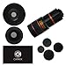 iPhone 5C Camera Lens Kit including 8x Telephoto Lens / Fisheye Lens / Macro Lens / Wide Angle Lens / Mini Tripod / Universal Phone Holder / Hard Case for iPhone 5C / Velvet Phone Bag / CamKix Microfiber Cleaning Cloth - Awesome Accessories and Attachments for Your Apple iPhone 5C Camera (8X)