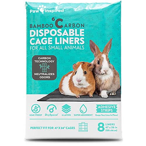 Paw Inspired Disposable Guinea Pig Cage Liners Bamboo Charcoal Odor