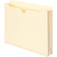 Smead Poly File Jackets With Clear Sleeve - Letter Size, 1" Expansion, Assorted Colors, 6 Pack