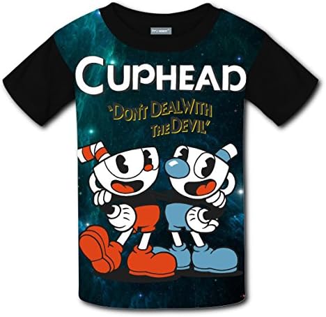 ILYLHSMM Cup and Head Unisex T Shirt Short Sleeve 3D Sports Tee Shirts For Kids XS