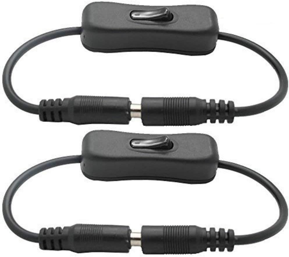 LED Strip Light Inline On/Off Switch Cable DC Jack (5.5×2.1mm) Male