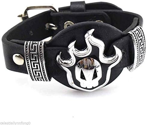 Flamboyantgoods Anime Bleach Kurosaki ichigo Skull Mask Bracelet PU Leather Wristband Cosplay