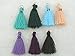 100pcs 32 Colors Silky Handmade Tiny(1.4'') Soft Tassels, Mini Tassels, Colorful Tassels, Earring Tassels with Golden Jump Rings