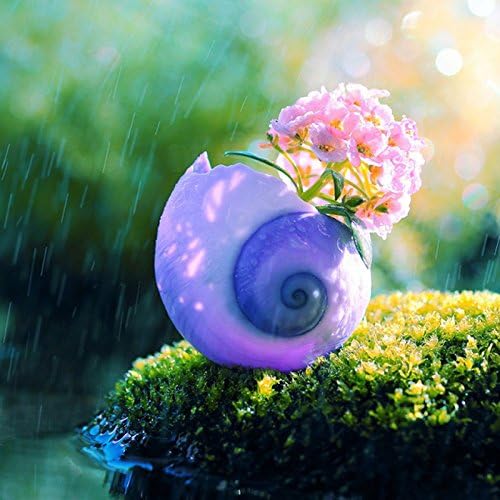LLZZSX Cross Stitch/Crystal Embroidery/Rhinestone Mosaic/Photo Custom/ 5D Diy Full Square Drill Diamond Painting Cross Stitch Snail & Flower Rhinestone Embroidery Mosaic Home Decor Gift,20X20Cm