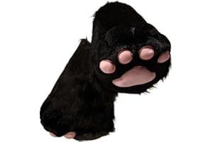 Fursuit Feet Paw Shoes Plush Furry Animal Boots Fuzzy Animal Slippers Fursuit Paw Shoes Halloween Cosplay Costume Accessories