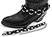 Dangerous Threads Western/Biker Boot Harness Chains Metal Rings, Black Leather