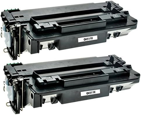 ADE Products Premium Compatible Replacements for 2 HP 11X High Yield Black Toner, 2 HP Q6511X for HP LaserJet 2420, 2420d, 2420dn, 2420n, 2430, 2430dtn, 2430n, 2430tn Printers