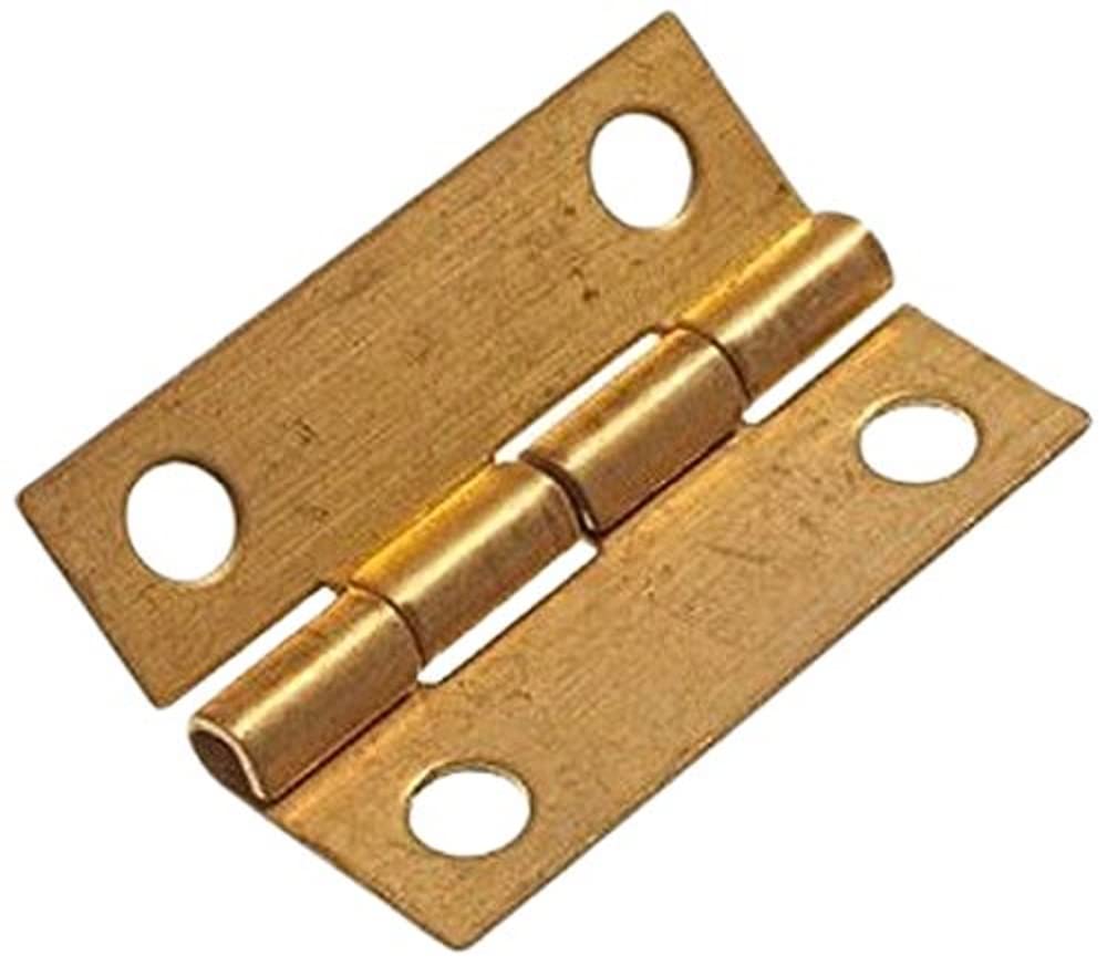 Merriway BH02586 (4 Pcs) Solid Brass Mini Jewellery Gift Box Hinge, 25mm (1 inch) - Pack of 4 Pieces