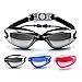 Performance Swimming Goggles, Men, Women, Youth UV Protection, Anti Fog Clear Vision, lenses mirrored,non leaking, Comfort fit Swimming Goggles with Quick Release Strap and Protective Case