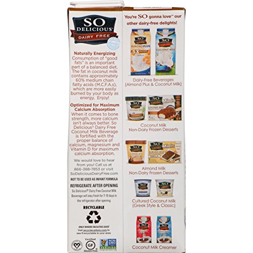 So Delicious Dairy-Free Organic Coconutmilk Beverage, Chocolate, 32 Ounce Plant-Based Vegan Dairy Alternative, Great in Smoothies Protein Shakes or Cereal - Thumbnail 2