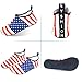 LYSHION Water Shoes Barefoot Quick-Dry Ultra-Light Breathable Aqua Socks for Beach Yoga Swimming Exercise Unisex, Stars and Stripes, Size 40-41