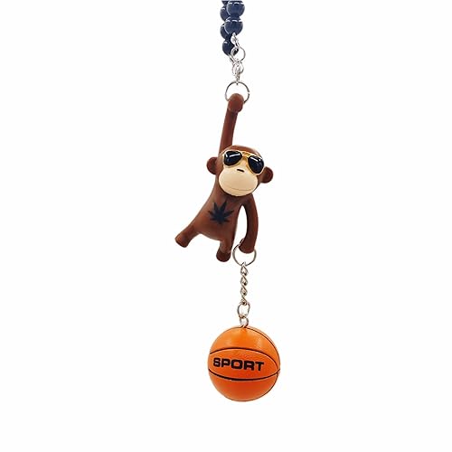 Car Rear View Mirror Accessories Wearing Sunglasses Monkey Car