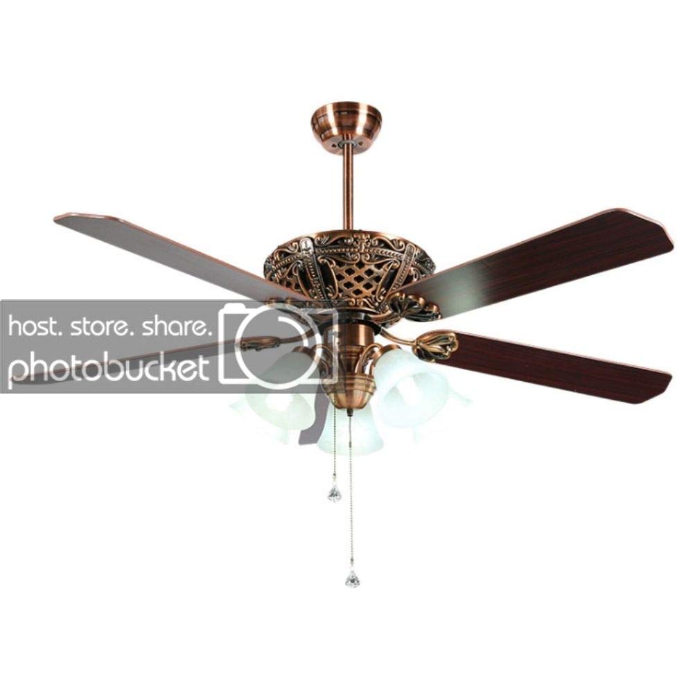 Wolland 60 Vintage Led Ceiling Fan With 5 Light Fixture And 5