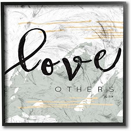 Stupell Home Décor Love Others John 13:34 Framed Giclee Texturized Art by EtchLife, 12 x 1.5 x 12, Proudly Made in USA