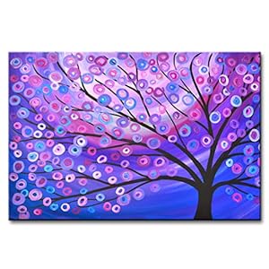 Pintura ‘Blue Tree’ Canvas Painting (Wood, 45.72 cm x 2.54 cm x 30.48 cm)