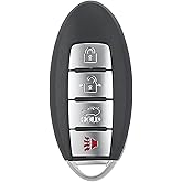 X AUTOHAUX 433MHz KR5S180144014 Replacement Smart Proximity Insert Keyless Entry Remote Key Fob for Nissan Altima Maxima 2016 2017 2018 4 Buttons 4A Chip Car Key