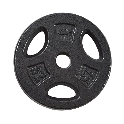 CAP Barbell Standard Grip Plate, Black, 7.5 lb