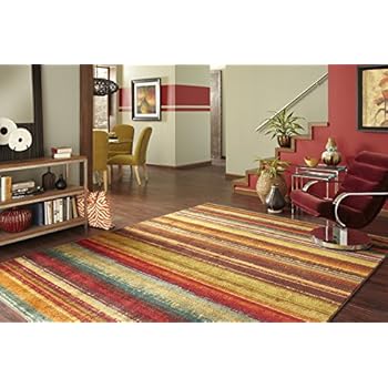 Amazon Mohawk Home Soho Samsun Batik Stripe Area Rug 5 x 7