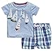 Fiream Little Boys' Summer Cotton shortsleeve clothing Sets(20076TZ,2T)