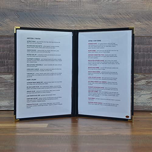 more order 25pck JoeMenu Cafe Menu Covers 8.5 x 112 Panel Menu Cover