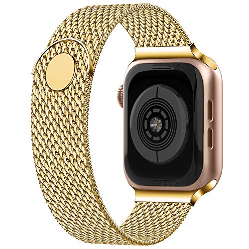 Compatible with Apple Watch Band 38mm 40mm, Stainless Steel Mesh