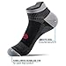 Low Cut Compression Socks for Men and Women(6 Pairs), No Show Ankle Running Socks Nano Socks with Arch Support for Plantar Fasciitis, Cyling, Athletic, Flight, Travel, Nurses. Black L/XL