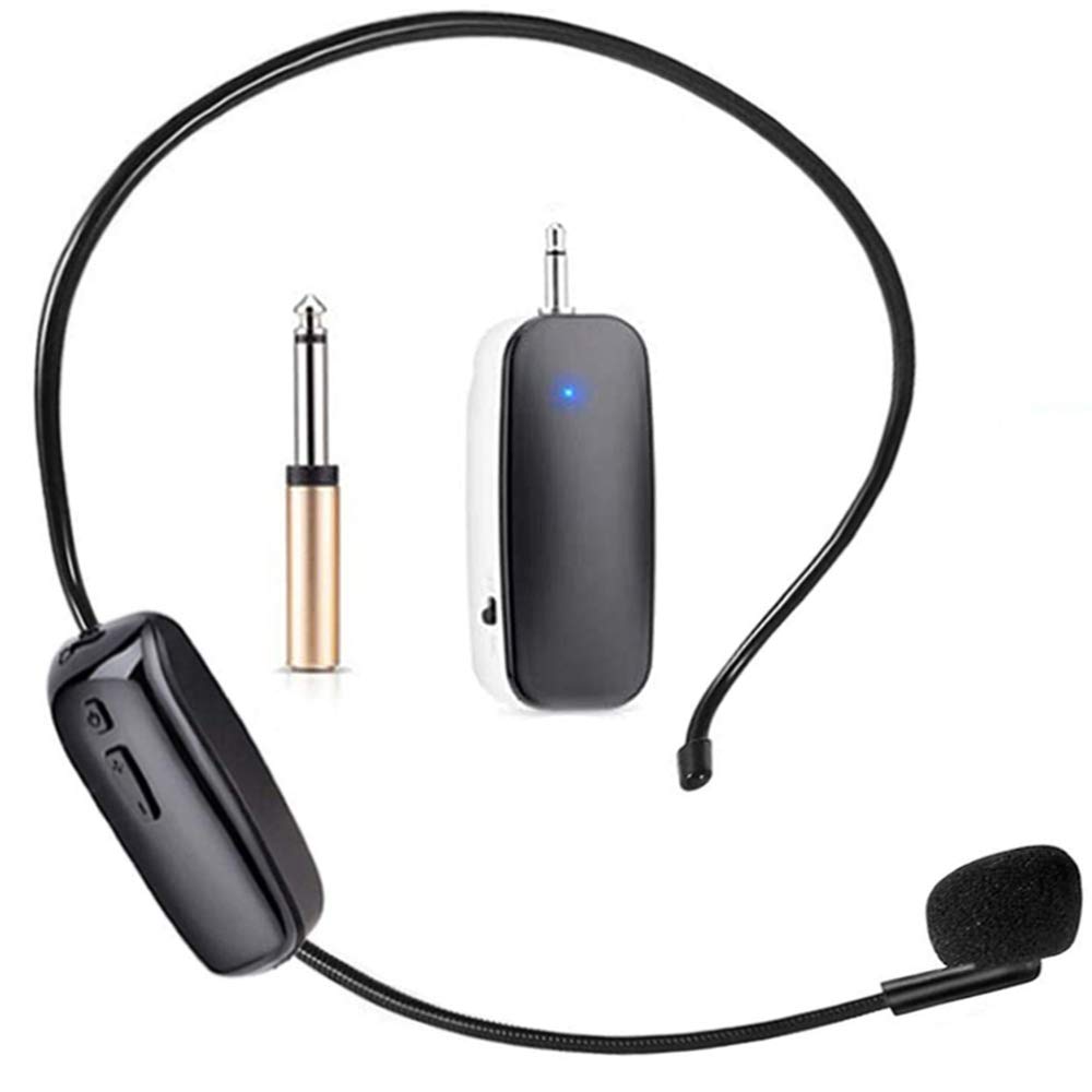 HUET Wireless Microphone Headset, 2 In 1 UHF Wireless Mic Headset, Handheld Microphone for Tour Guides, Voice Amplifier, Teaching, Coach, Meeting, etc