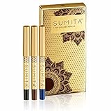 SUMITA COSMETICS Mini Eyeliner Pencils (3PACK) - Darks (Black, Brown, Midnight Blue)