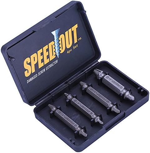 Geli Easy Out Damaged Screw Remover Set- 4pcs Simple to Use Broken Screwdriver and Extractor Set with High Strength Steel