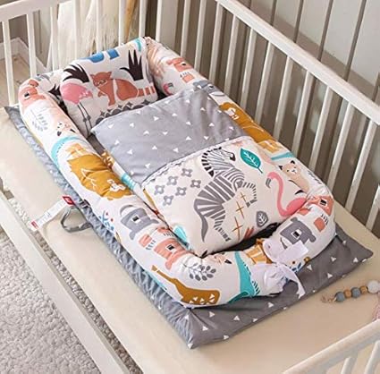 Amazon 11 防水シーツ付き ベッドインベッド 枕 掛け布団付き 布団セット 添い寝ベッド ベビー布団 ベビーベッド ベッドガード 掛け布団付き サファリ 布団セット ベビー マタニティ 通販