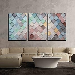 Colorful Mosaic Tile x3 Panels