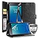 Samsung Galaxy J2 Core Case,Galaxy J2/Galaxy J2 Dash/Galaxy J2 Pure/J260/J2 Shine Phone Case w Screen Protector Kickstand Card Slots Wristlet Crazy Horse PU Leather Wallet Case,Black