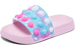 Engtoy Kid Boys Girls Slides Sandals For Kid Unisex Child Slippers Lightweight Non-slip Open Toe Comfy Shower Beach Funny Slide Sandals