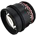 Rokinon CV85M-C 85mm t/1.5 Aspherical Lens for Canon with De-Clicked Aperture and Follow Focus Compatibility Fixed Lens