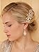 Mariell Gold Dangle Earrings for Brides with Cubic Zirconia Crystals, Art Deco Mosaic Design, Earrings for Wedding, Prom, Mother of the Bride