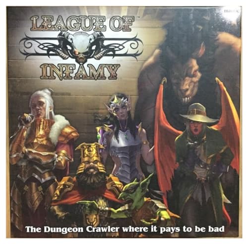 Mantic Games | League of Infamy | Dungeon Crawl Miniatures & Components Set | Villain Models, Tiles, Tokens | INCOMPLETE – No Cards or Rulebook | Hobby & 5E-Compatible Use