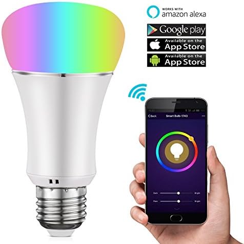 Cleno House Smart LED Bulb, Wi-Fi Light, Multicolored LED Bulbs, LED Dimmable 60W Equivalent(9W), Smartphone Controlled Daylight &amp; Night Light, Home Lighting Works with Amazon Alexa(1 Pack)