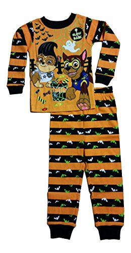 Paw Patrol Little Boys Toddler Halloween Glow In the Dark Long Sleeve Pajama Set (5T)