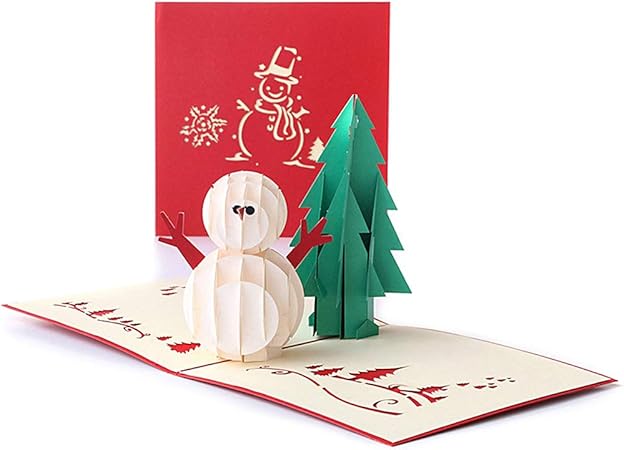 Biglietto Di Natale 3d.Phayee Divertente Cartolina Di Natale 3d Per Bambini Biglietti Di Auguri Pupazzo Di Neve Carta Regalo Fatta A Mano Per L Inverno Ragazze E Ragazzi Amazon It Casa E Cucina