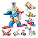 Wood City Traffic Building Blocks - iPlay, iLearn Wooden City Building Construction Building Blocks Set