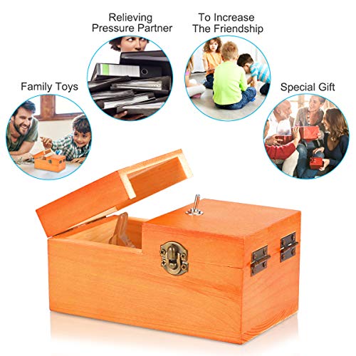 Calary Useless Box Turns Itself Off In Wooden Storage Box Alone Machine